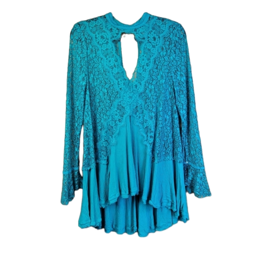 Free People Ocean Pierced Lace Tunic Dress Size Large